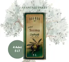 Erken Hasat Soğuk Sıkım Zeytinyağı 4 Adet 5 LT